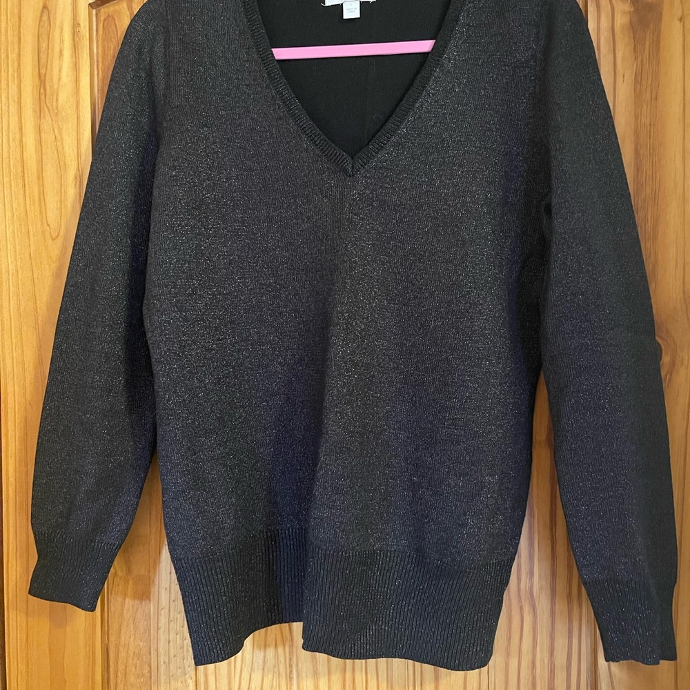 Elegant Black V-Neck Sweater